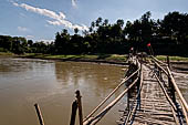 Luang Prabang, Laos - The Northern temporary walk bridge over the Nam Khan 